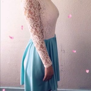 Blue lace dress